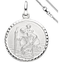 SIGO Anhänger Schutzpatron Christopherus 925 Sterling Silber mit Kette 42 cm von SIGO