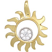 SIGO Anhänger Sonne 585 Gold Gelbgold bicolor 8 Diamanten Brillanten 0,07ct. von SIGO