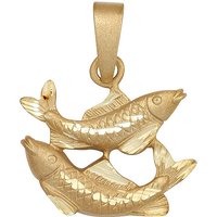 SIGO Anhänger Sternzeichen Fische 925 Sterling Silber gold vergoldet matt von SIGO