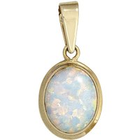 SIGO Anhänger oval 333 Gold Gelbgold 1 Opal Goldanhänger von SIGO