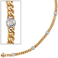 SIGO Armband 585 Gold Gelbgold Weißgold bicolor 6 Diamanten Brillanten 19 cm von SIGO