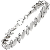 SIGO Armband 925 Sterling Silber matt 52 Zirkonia 19 cm Silberarmband von SIGO