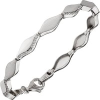 SIGO Armband 925 Sterling Silber teil matt 55 Zirkonia 19 cm Silberarmband von SIGO