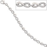 SIGO Armband Unendlichkeit 925 Sterling Silber mit Zirkonia 19 cm Silberarmband von SIGO