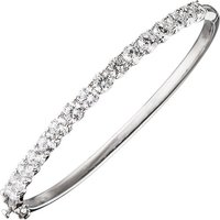 SIGO Armreif Armband oval 925 Sterling Silber 16 Zirkonia Silberarmreif Kastenschloss von SIGO