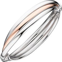 SIGO Armreif Armband oval 925 Sterling Silber bicolor vergoldet von SIGO