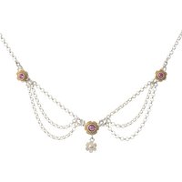 SIGO Collier 925 Silber Trachtenschmuck Perle pink von SIGO