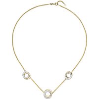 SIGO Collier Halskette 585 Gold Gelbgold Weißgold bicolor 82 Diamanten 45 cm von SIGO