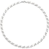 SIGO Collier Halskette 925 Silber matt 144 Zirkonia 45 cm Kette Silberkette von SIGO