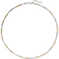 SIGO Collier Halskette 925 Sterling Silber bicolor vergoldet 49 cm Kette von SIGO