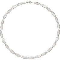 SIGO Collier Halskette 925 Sterling Silber gehämmert 45 cm Kette Silberkette von SIGO