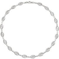 SIGO Collier Halskette 925 Sterling Silber gehämmert 45 cm Kette Silberkette von SIGO