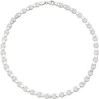 SIGO Collier Halskette 925 Sterling Silber gehämmert 45 cm Kette Silberkette von SIGO