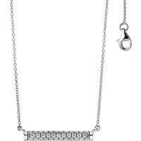 SIGO Collier Halskette 925 Sterling Silber mit 35 Zirkonia 45 cm Kette Silberkette von SIGO