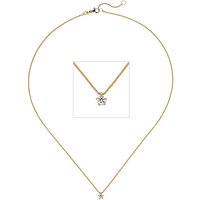 SIGO Collier Kette mit Anhänger 585 Gold Gelbgold 1 Diamant Brillant 0,15 ct. 45 cm von SIGO