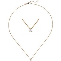 SIGO Collier Kette mit Anhänger 585 Gold Rotgold 1 Diamant Brillant 0,15 ct. 45 cm von SIGO