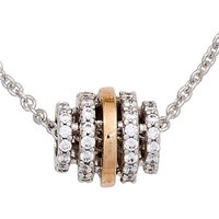 SIGO Collier Kette mit Anhänger 585 Gold bicolor 64 Diamanten Brillanten 45 cm von SIGO