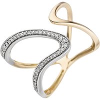 SIGO Damen Ring 2-reihig 585 Gold Gelbgold 36 Diamanten Brillanten Diamantring von SIGO