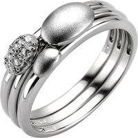 SIGO Damen Ring 3-teilig 925 Sterling Silber 6 Zirkonia Silberring von SIGO