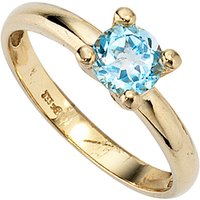 SIGO Damen Ring 333 Gold Gelbgold 1 Blautopas hellblau blau Goldring von SIGO