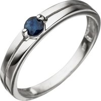 SIGO Damen Ring 333 Gold Weißgold 1 Safir blau Weißgoldring Safirring von SIGO