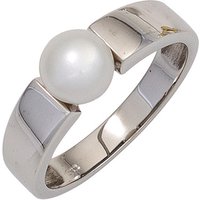 SIGO Damen Ring 333 Gold Weißgold 1 Süßwasser Perle Goldring Perlenring von SIGO