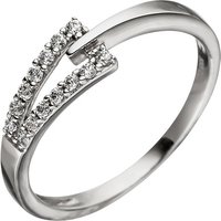 SIGO Damen Ring 333 Gold Weißgold 14 Zirkonia Weißgoldring von SIGO