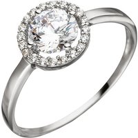 SIGO Damen Ring 333 Gold Weißgold 21 Zirkonia Weißgoldring von SIGO