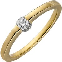 SIGO Damen Ring 585 Gold Gelbgold 1 Diamant Brillant 0,15ct. Diamantring von SIGO