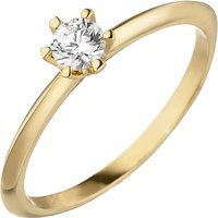 SIGO Damen Ring 585 Gold Gelbgold 1 Diamant Brillant 0,25 ct. Diamantring Solitär von SIGO