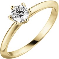 SIGO Damen Ring 585 Gold Gelbgold 1 Diamant Brillant 0,70 ct. Diamantring Solitär von SIGO