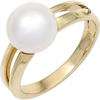 SIGO Damen Ring 585 Gold Gelbgold 1 Süßwasser Perle Goldring Perlenring von SIGO