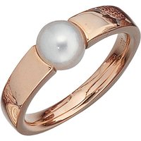 SIGO Damen Ring 585 Gold Rotgold 1 Süßwasser Perle Goldring Perlenring von SIGO