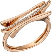 SIGO Damen Ring 585 Gold Rotgold 23 Diamanten Brillanten 0,07ct. Rotgoldring von SIGO