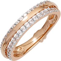 SIGO Damen Ring 585 Gold Rotgold 38 Diamanten Brillanten Rotgoldring von SIGO