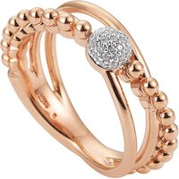 SIGO Damen Ring 585 Gold Rotgold Roségold 31 Diamanten Brillanten Roségoldring von SIGO