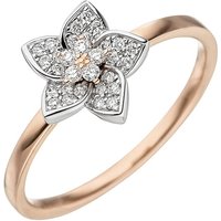 SIGO Damen Ring 585 Gold Rotgold Weißgold bicolor 30 Diamanten Brillanten Rotgoldring von SIGO