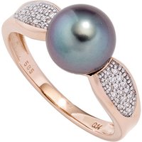 SIGO Damen Ring 585 Rotgold 1 Tahiti Perle 34 Diamanten Brillanten Perlenring von SIGO
