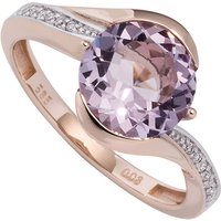 SIGO Damen Ring 585 Rotgold bicolor 16 Diamanten Brillanten 1 Amethyst lila violett von SIGO