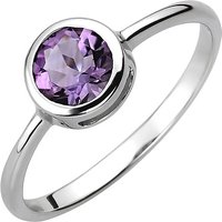 SIGO Damen Ring 925 Sterling Silber 1 Amethyst lila violett Silberring von SIGO
