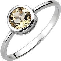 SIGO Damen Ring 925 Sterling Silber 1 Citrin gelb Silberring von SIGO