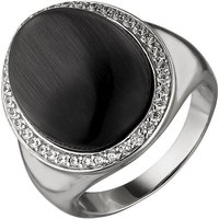 SIGO Damen Ring 925 Sterling Silber 1 Monstein-Imitation 38 Zirkonia Silberring von SIGO
