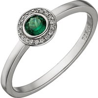 SIGO Damen Ring 925 Sterling Silber 19 Zirkonia gün und weiß Silberring von SIGO