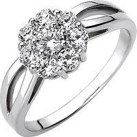 SIGO Damen Ring 925 Sterling Silber 8 Zirkonia Silberring von SIGO