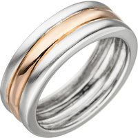 SIGO Damen Ring 925 Sterling Silber bicolor vergoldet teil matt von SIGO