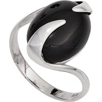 SIGO Damen Ring 925 Sterling Silber rhodiniert 1 Onyx schwarz Silberring von SIGO