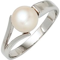 SIGO Damen Ring 925 Sterling Silber rhodiniert 1 Süßwasser Perle Perlenring von SIGO