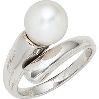 SIGO Damen Ring 925 Sterling Silber rhodiniert 1 Süßwasser Perle Perlenring von SIGO