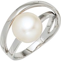 SIGO Damen Ring 925 Sterling Silber rhodiniert 1 Süßwasser Perle Perlenring von SIGO