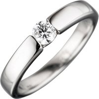 SIGO Damen Ring 925 Sterling Silber rhodiniert 1 Zirkonia Silberring von SIGO